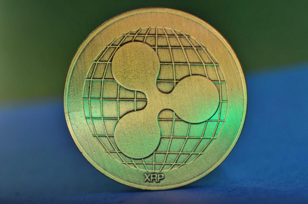 Das Logo der Kryptowährung Ripple (XRP).