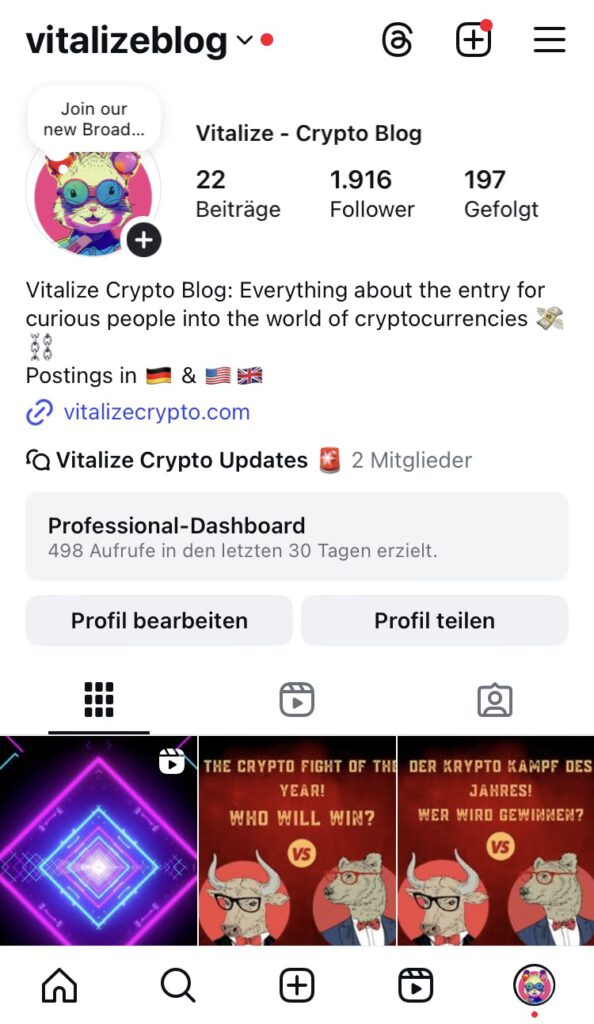 Der Vitalize Instagram Channel. Folge auf Instagram @vitalizeblog